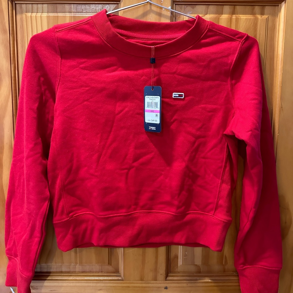 Tommy Hilfiger/Tommy Jeans Red Crew Neck Sweatshirt/Sweater